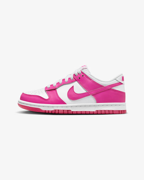 Nike Dunk Low White/Laser Fuchsia